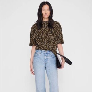 Anine Bing avi tee leopard print